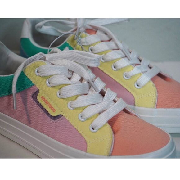 Rocket Dog Cheery Plush Foam Comfort Summer Sneaker Size 9 / Color Block Rainbow - Picture 5 of 12